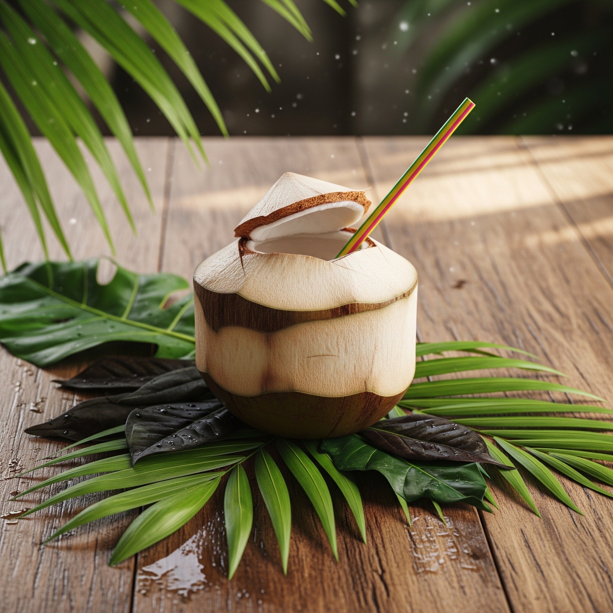 Dừa mở nắp